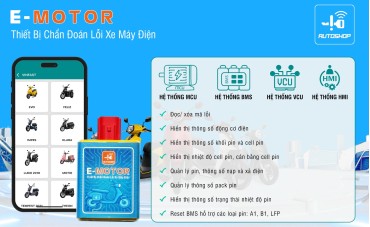 AUTOSHOP RA MẮT THIẾT BỊ CHẨN ĐOÁN VÀ ĐIỀU CHỈNH TỐC ĐỘ XE MÁY ĐIỆN – E MOTOR